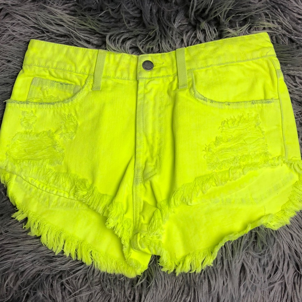Neon Yellow/Green Carmar Shorts